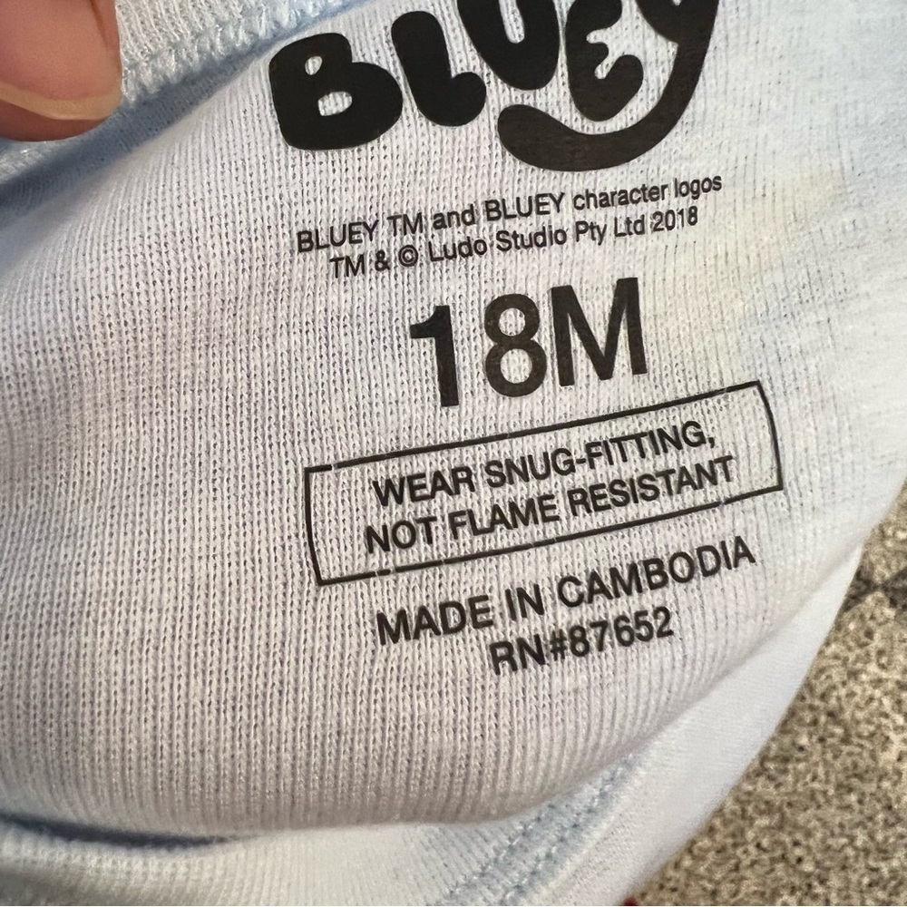 🌸2/$20 NWT Toddler Girl's 4 pcs Bluey Cotton Long Sleeve Pajama Sets Size 18M - Picture 6 of 6